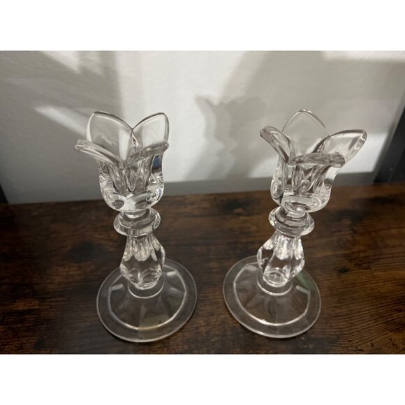 Vintage Tulip Candlestick set - Picture 2 of 3